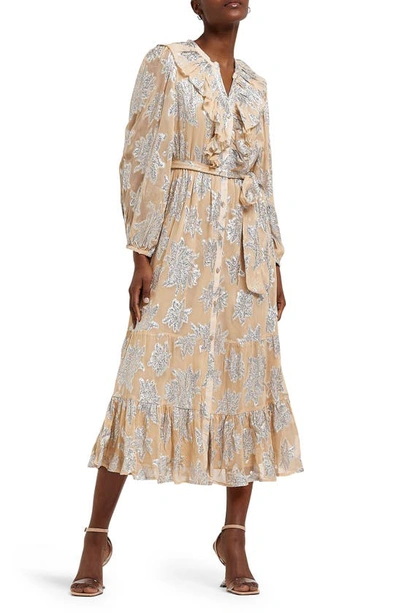 white cape midi dress SIMKHAI Women's Nancie Draped Jersey Cape Maxi Dress in Ivory, Size 14