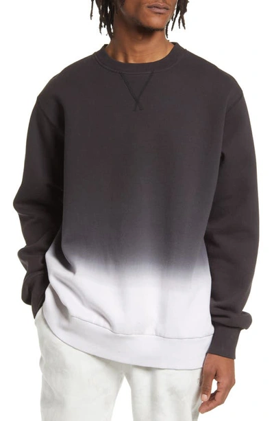 Nana Judy Flynn Dip Dye Stretch Cotton Sweatshirt In Black