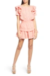 Loveshackfancy Natasha Ruffle Tiered Minidress In Peach Blossom