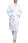 Petite Plume Cotton Flannel Robe In White