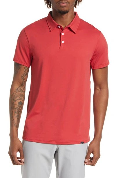 Barbell Apparel Havok Stretch Solid Polo In Crimson