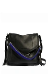 Aimee Kestenberg All For Love Convertible Leather Shoulder Bag In Black/ Sandy