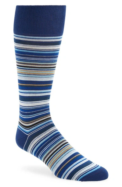 PAUL SMITH STRIPE COTTON BLEND CREW SOCKS