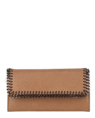 Stella Mccartney Falabella Continental Wallet In Camel