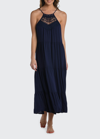 La Blanca Coastal High-neck Tiered Maxi Dress In Indigo