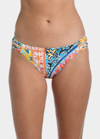 La Blanca Soleil Ring Detail Strappy Bikini Bottoms In Multi