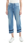 Jen7 By 7 For All Mankind High Waist Released Hem Crop Wide Leg Jeans In Abba