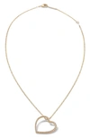 Lana Jewelry Flawless Graduating Diamond Heart Pendant Necklace In Yellow