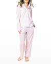 Petite Plume Striped Pima Cotton Pajama Set In Pink Floral