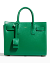 Saint Laurent Baby Sac De Jour Logo-embossed Leather Cross-body Bag In New Vert