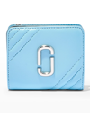 Marc Jacobs Mini Compact Lambskin Wallet In Air Blue