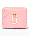 Marc Jacobs Mini Compact Lambskin Wallet In Quartz Pink