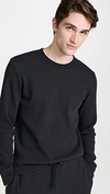 Theory Balena Waffle-knit Cotton-blend Sweater In Black