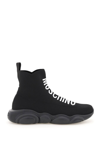 Moschino 35mm Teddy Sole Stretch Slip-on Sneakers In Black