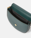 Stella Mccartney Frayme Medium Flap Shoulder Bag In Forest Green