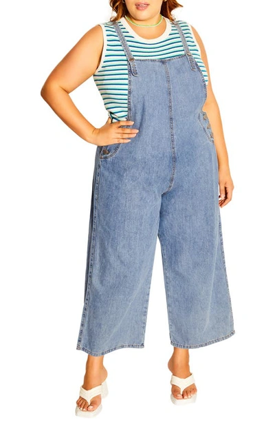 City Chic Overall Innocence Nonstretch Denim Overalls ModeSens