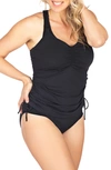 Love And Fit Swimfit Nursing & Maternity Tankini In Black In Black