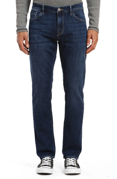 Mavi Jeans Zach Stretch Straight Leg Jeans In Dark Shaded Miami