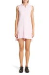Thom Browne Tricolour Stripe Pleated Bottom Tennie Dress In Light Pink