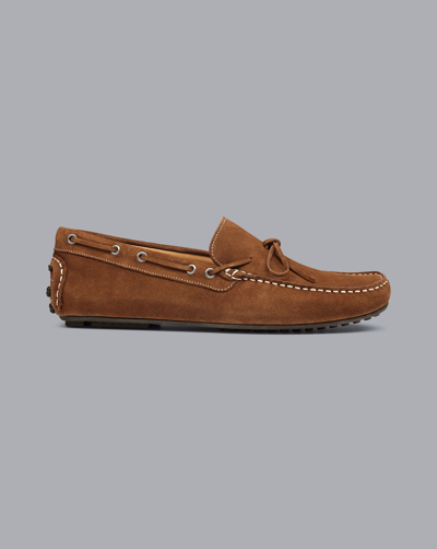Charles Tyrwhitt Suede Driving Loafers In Brown
