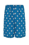 Marni All-over Floral-print Bermuda Shorts In Royal