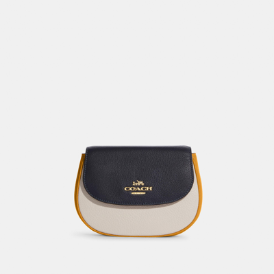 Coach Saddle Belt Bag In Colorblock In Multi