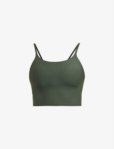 Adanola Tank Round-neck Stretch-jersey Bralette In Dark Olive