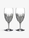 WATERFORD WATERFORD LISMORE DIAMOND ESSENCE CRYSTAL ICED BEVERAGE CRYSTAL GLASSES SET OF TWO,52100773