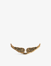 Zadig & Voltaire Swing Your Wings Rhinestone-encrusted Metal Badge In Old_gold_jet