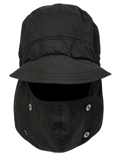 The Viridi-anne Black Cotton Mask Cap