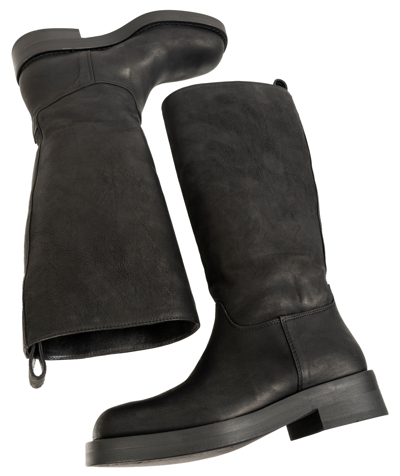 Ann Demeulemeester Jose Boots Dusty Leather In Black