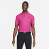 Nike Dri-fit Adv Tiger Woods Men's Golf Polo In Pink Prime,active Pink,black,black