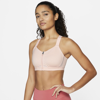 Nike Women's Alpha High-support Padded Zip-front Sports Bra In Pink