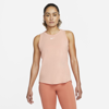 Nike Women's Dri-fit One Luxe Standard Fit Tank Top In Orange