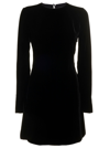 DEL CORE DEL CORE WOMAN'S BLACK VISCOSE DRESS WITH BACK  LACE DETAIL