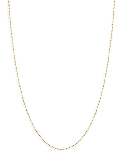 Saks Fifth Avenue Women's 14k Yellow Gold Bead Chain Necklace/18" In .9 Mm