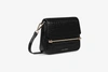Strathberry Ace Mini Croc-embossed Crossbody Bag In Black