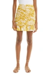 TED BAKER ARIEYEL FLORAL RUCHED SKIRT