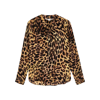 Stella Mccartney Leopard Silk Button-front Shirt In Brown