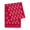 Alexander Mcqueen Reversible Skull-jacquard Wool Scarf In Pink