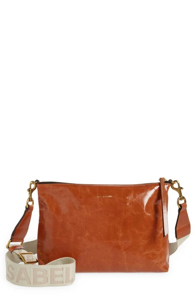 Isabel Marant New Nessah Leather Crossbody Bag In Natural