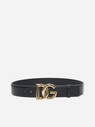 Dolce & Gabbana Dg Buckle Leather Belt