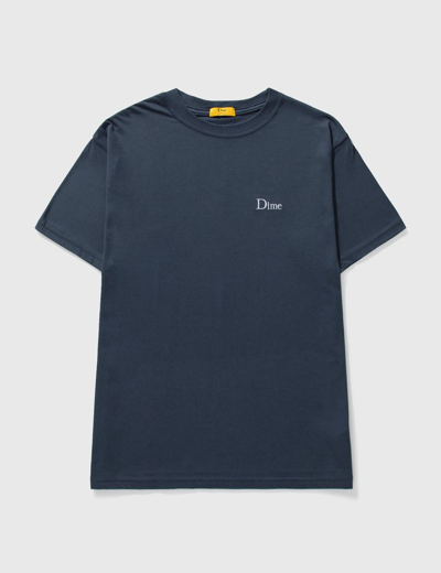 Dime Classic Small Logo T-shirt In Blue