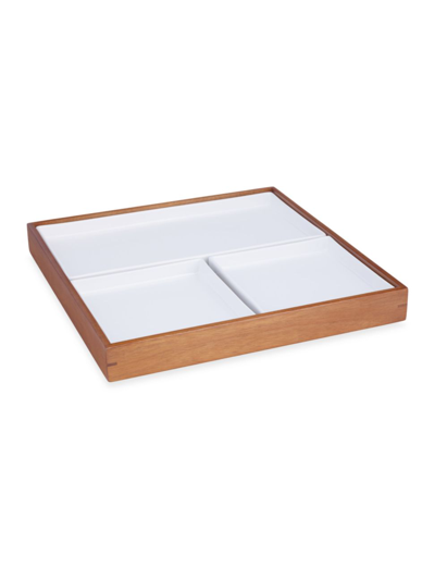 Nambe Nambé Duets Bento Box Serving Tray In Brown