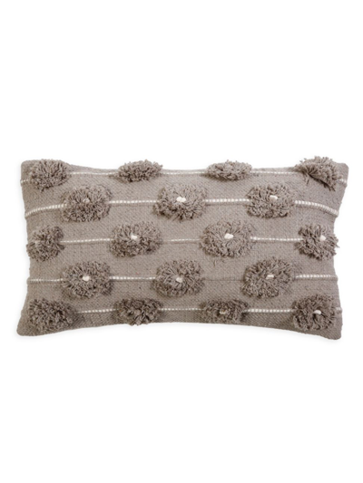 Pom Pom At Home Lola Handwoven Pillow & Insert In Taupe Ivory