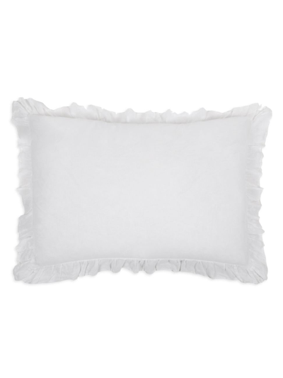 Pom Pom At Home Charlie Big Ruffled Pillow In White