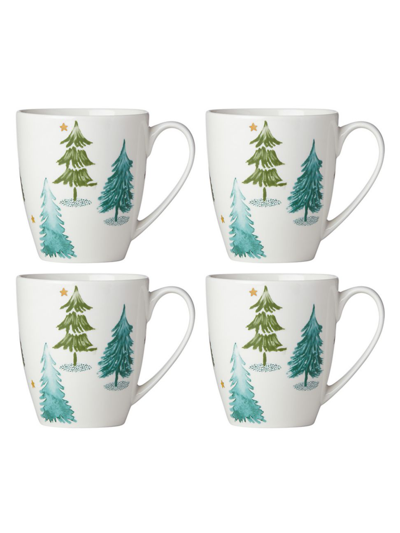 Lenox Balsam Lane Four-piece Mug Set In Green