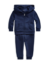 Polo Ralph Lauren Baby Boy's Atlantic Terry 2-piece Track Suit Set In Navy