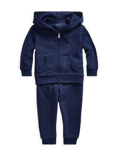 Polo Ralph Lauren Baby Boy's Atlantic Terry 2-piece Track Suit Set In Navy