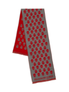 Alexander Mcqueen Reversible Scarf In Graphite/red